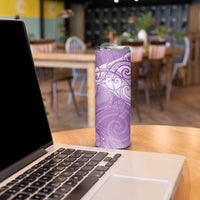 Epilepsy Awareness Maori Aotearoa Skinny Tumbler Manta Ray - Purple Glaze LT7 - Polynesian Pride