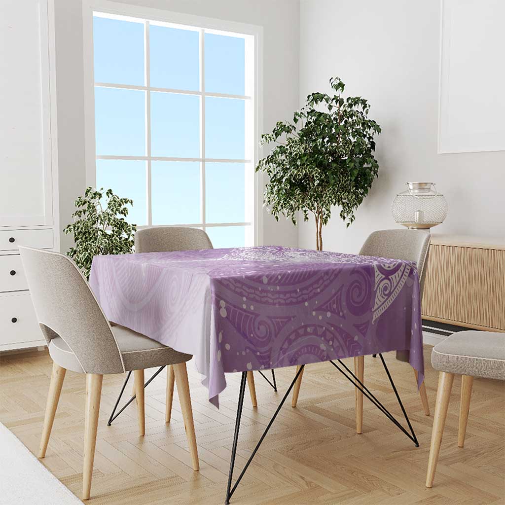 Epilepsy Awareness Maori Aotearoa Tablecloth Manta Ray - Purple Glaze - Polynesian Pride