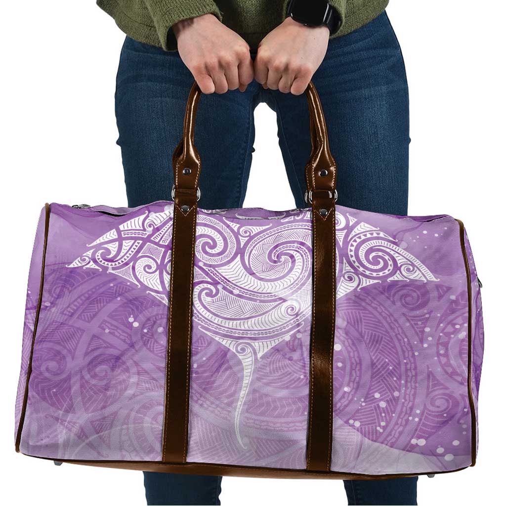 Epilepsy Awareness Maori Aotearoa Travel Bag Manta Ray - Purple Glaze LT7 Purple - Polynesian Pride