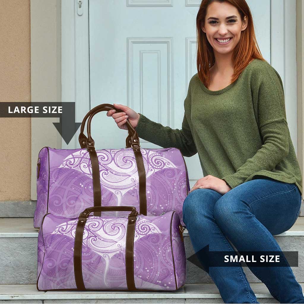 Epilepsy Awareness Maori Aotearoa Travel Bag Manta Ray - Purple Glaze LT7 - Polynesian Pride