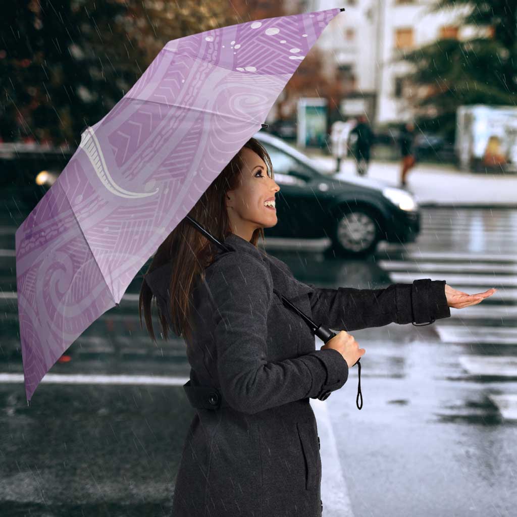 Epilepsy Awareness Maori Aotearoa Umbrella Manta Ray - Purple Glaze - Polynesian Pride