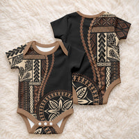Samoa Siapo Motif Baby Onesie Classic Style - Black Ver02