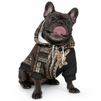 Samoa Siapo Mamanu Pet Hoodie Plumeria Black Motifs