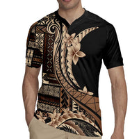 Samoa Siapo Mamanu Rugby Jersey Plumeria Black Motifs