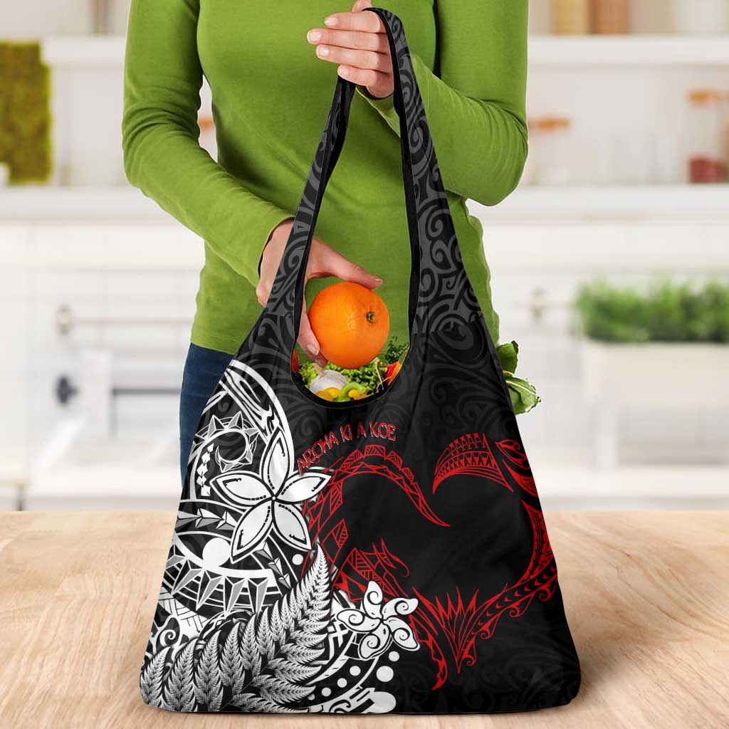 Valentine New Zealand Grocery Bag Aotearoa Couple Maori Aroha Ki a Koe LT7 - Polynesian Pride