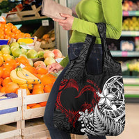 New Zealand Aotearoa Valentine Grocery Bag Couple Maori Aroha Ki a Koe Ver.02 LT7 - Polynesian Pride