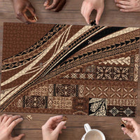 Pasifika Women's Day - Samoa Siapo Malu Tattoo Inspired Puzzle Brown