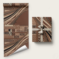 Pasifika Women's Day - Samoa Siapo Malu Tattoo Inspired Wrapping Paper Brown