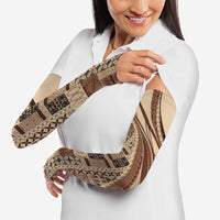 Pasifika Women's Day - Samoa Siapo Malu Tattoo Inspired Arm Sleeves Beige