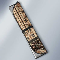 Pasifika Women's Day - Samoa Siapo Malu Tattoo Inspired Auto Sun Shade Beige