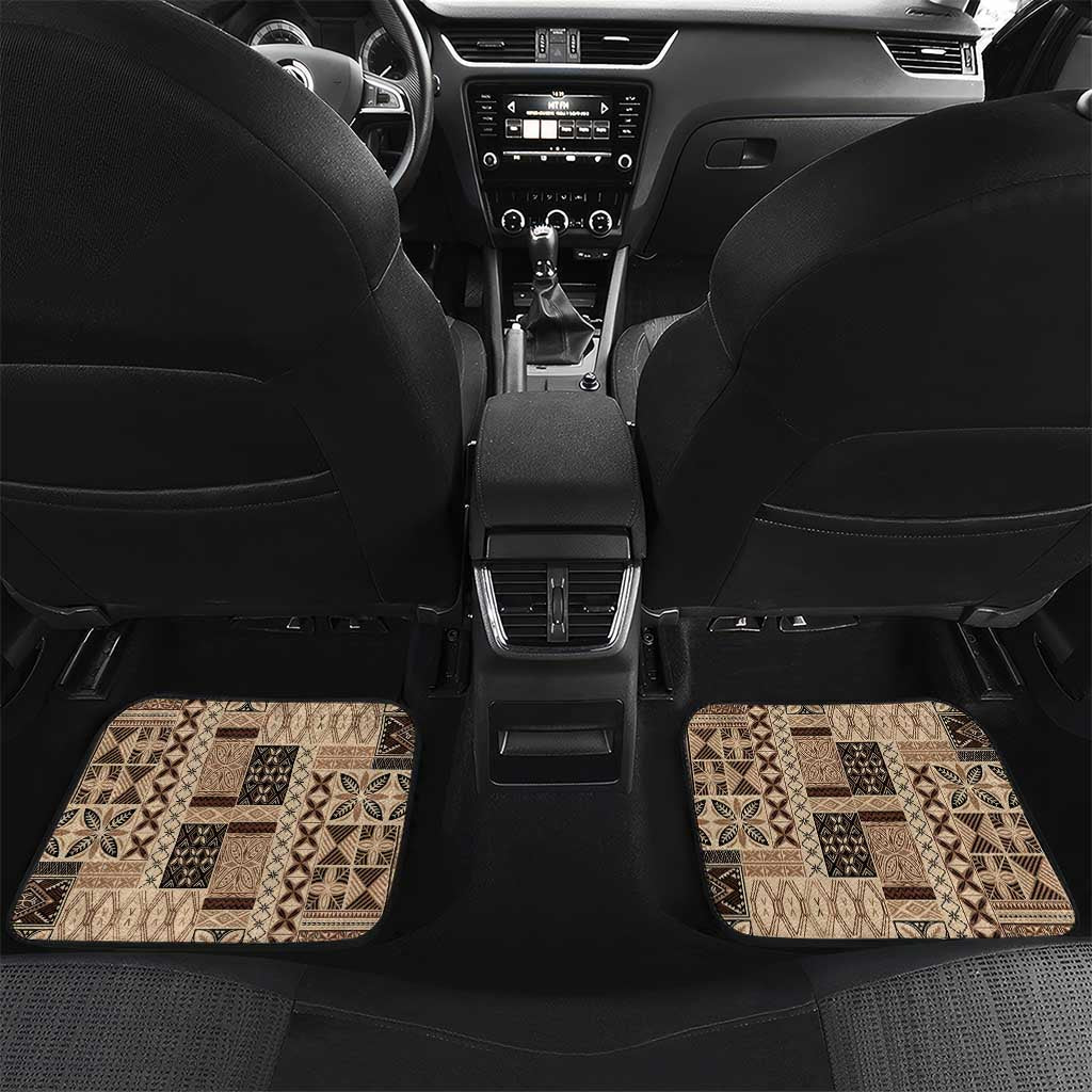 Pasifika Women's Day - Samoa Siapo Malu Tattoo Inspired Car Mats Beige