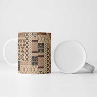 Pasifika Women's Day - Samoa Siapo Malu Tattoo Inspired Ceramic Mug Beige