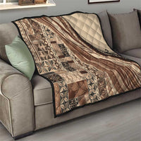 Pasifika Women's Day - Samoa Siapo Malu Tattoo Inspired Quilt Beige