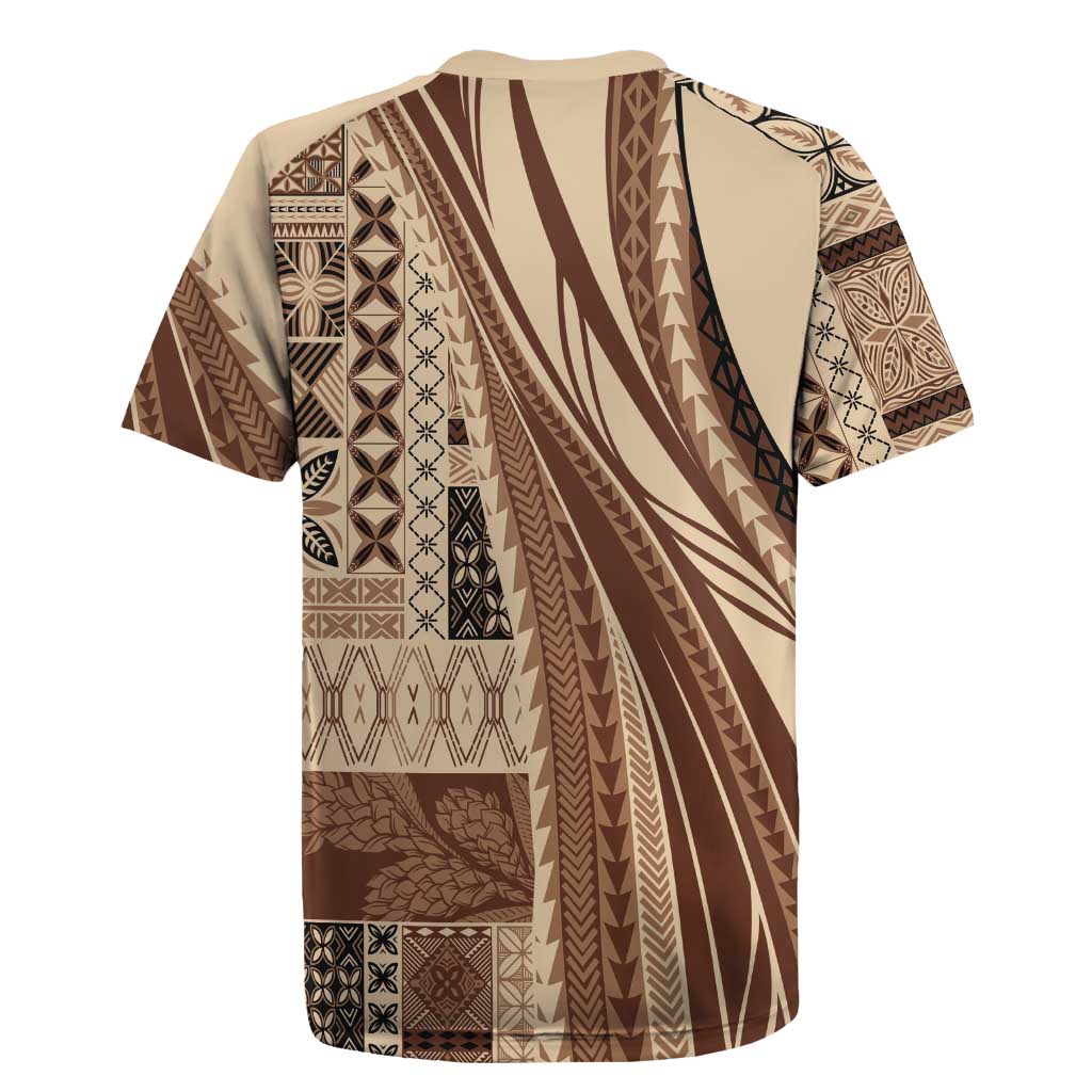 Pasifika Women's Day - Samoa Siapo Malu Tattoo Inspired Rugby Jersey Beige