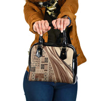 Pasifika Women's Day - Samoa Siapo Malu Tattoo Inspired Shoulder Handbag Beige LT7 One Size Beige - Polynesian Pride