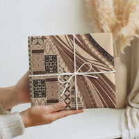 Pasifika Women's Day - Samoa Siapo Malu Tattoo Inspired Wrapping Paper Beige
