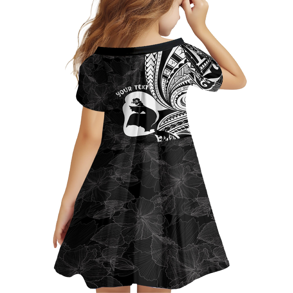 Mother's Day Family Matching Summer Maxi Dress and Hawaiian Shirt Polynesia Vintage Hibiscus - Black LT7 - Polynesian Pride