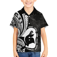 Mother's Day Kid Hawaiian Shirt Polynesia Vintage Hibiscus - Black LT7 Kid Black - Polynesian Pride