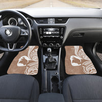 Mother's Day Car Mats Polynesia Vintage Hibiscus - Brown