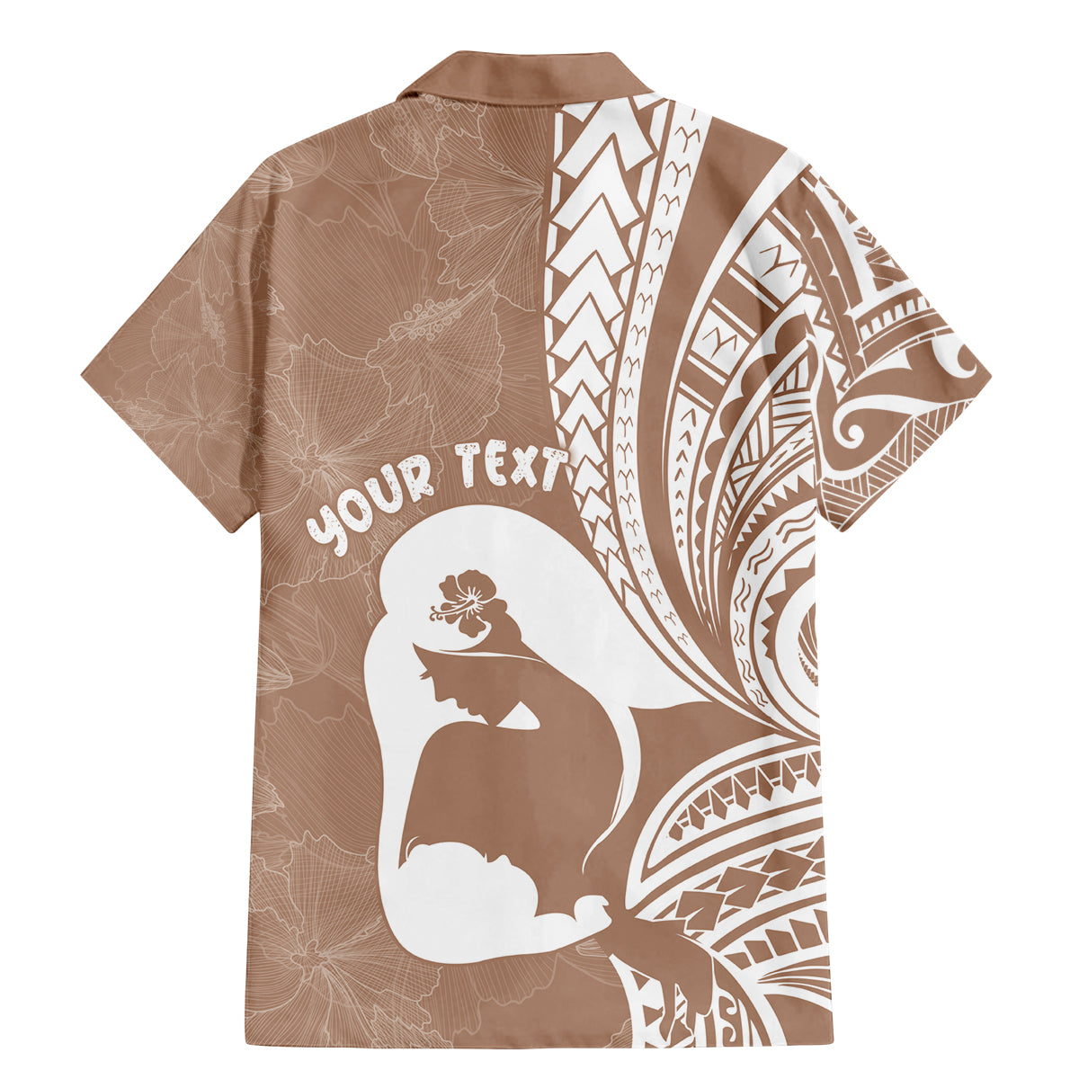 Mother's Day Family Matching Mermaid Dress and Hawaiian Shirt Polynesia Vintage Hibiscus - Brown LT7 - Polynesian Pride