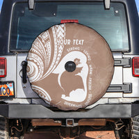 Mother's Day Spare Tire Cover Polynesia Vintage Hibiscus - Brown LT7 Brown - Polynesian Pride