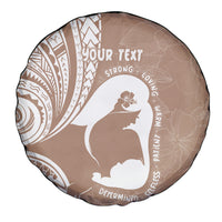 Mother's Day Spare Tire Cover Polynesia Vintage Hibiscus - Brown LT7 - Polynesian Pride