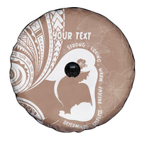 Mother's Day Spare Tire Cover Polynesia Vintage Hibiscus - Brown LT7 - Polynesian Pride