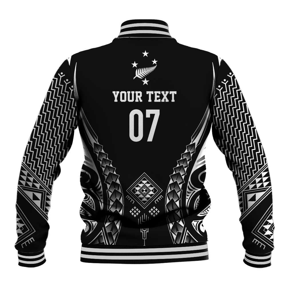 2025 Rugby Championship New Zealand Custom Baseball Jacket Poutama Motifs - Polynesian Pride