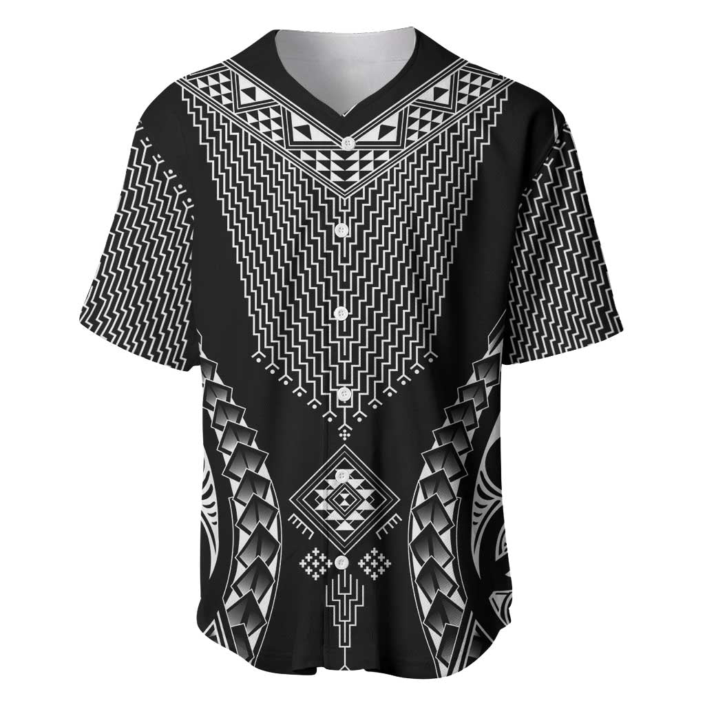 2025 Rugby Championship New Zealand Custom Baseball Jersey Poutama Motifs - Polynesian Pride