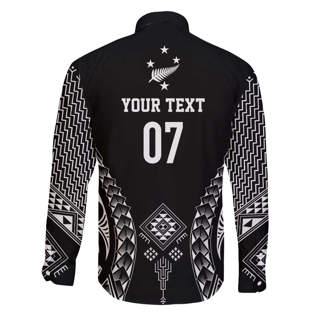 2025 Rugby Championship New Zealand Custom Family Matching Short Sleeve Bodycon Dress and Hawaiian Shirt Poutama Motifs LT7 - Polynesian Pride