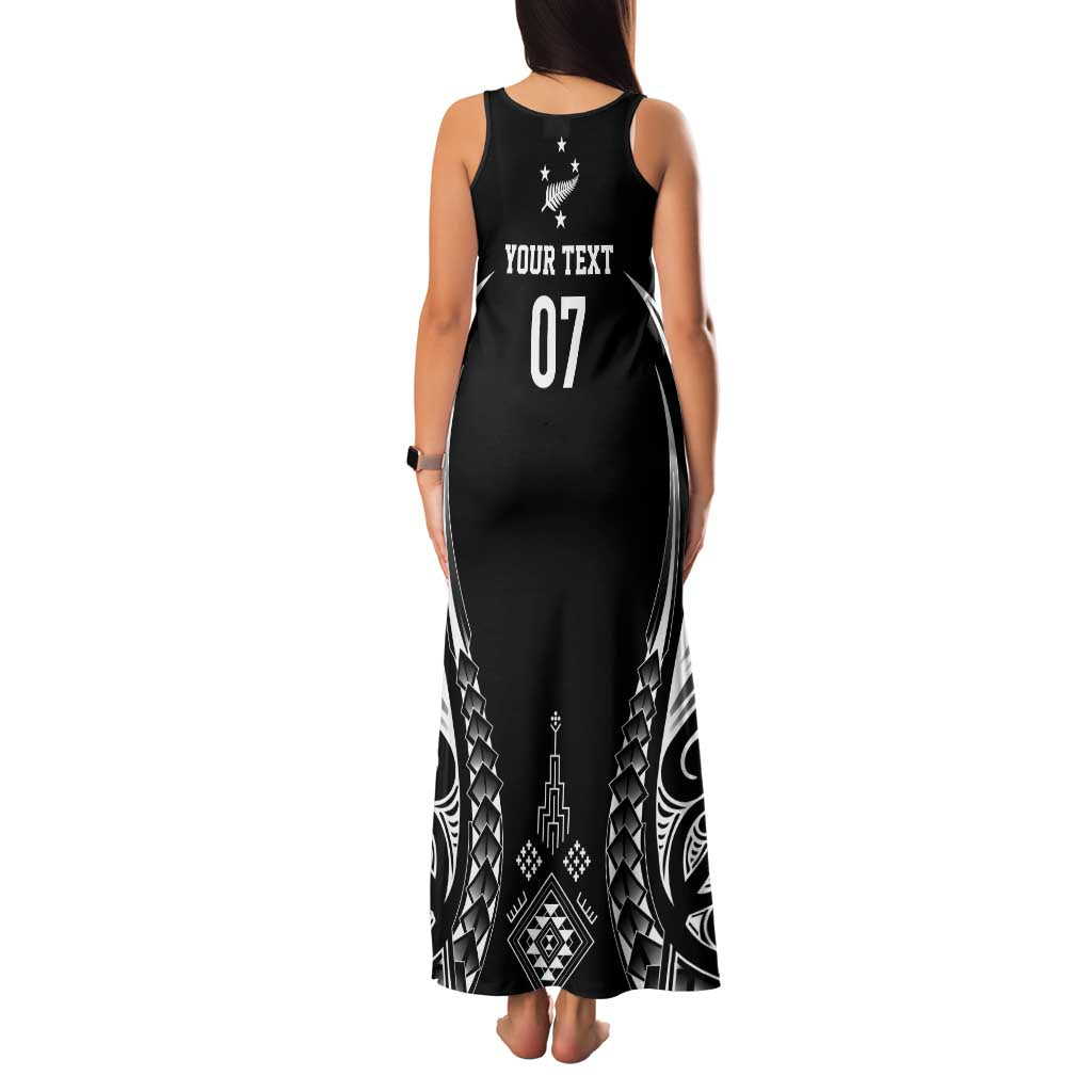 2025 Rugby Championship New Zealand Custom Family Matching Tank Maxi Dress and Hawaiian Shirt Poutama Motifs LT7 - Polynesian Pride