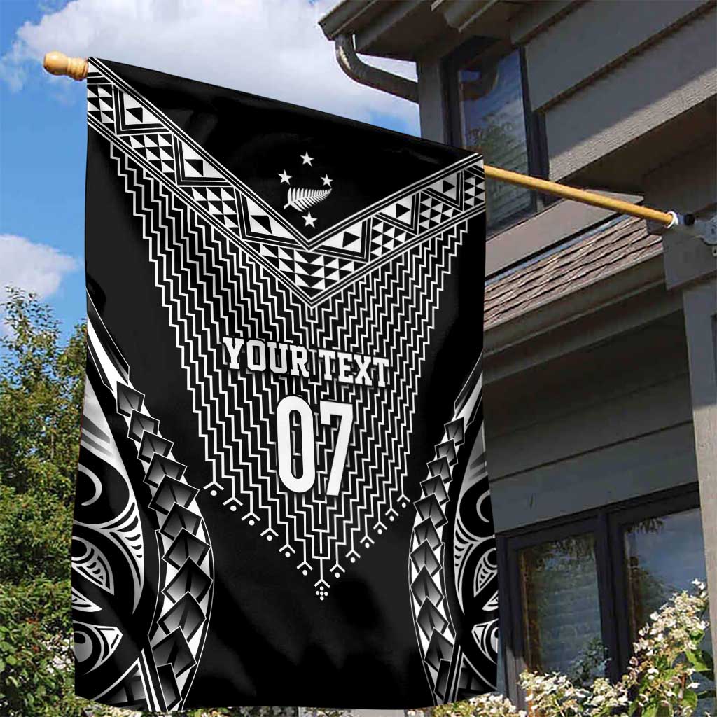 2025 Rugby Championship New Zealand Custom Garden Flag Poutama Motifs LT7 - Polynesian Pride