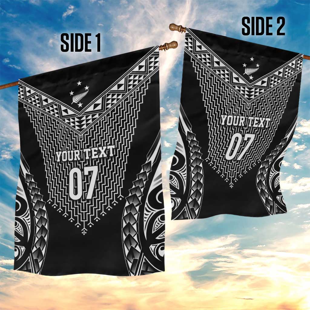 2025 Rugby Championship New Zealand Custom Garden Flag Poutama Motifs LT7 - Polynesian Pride