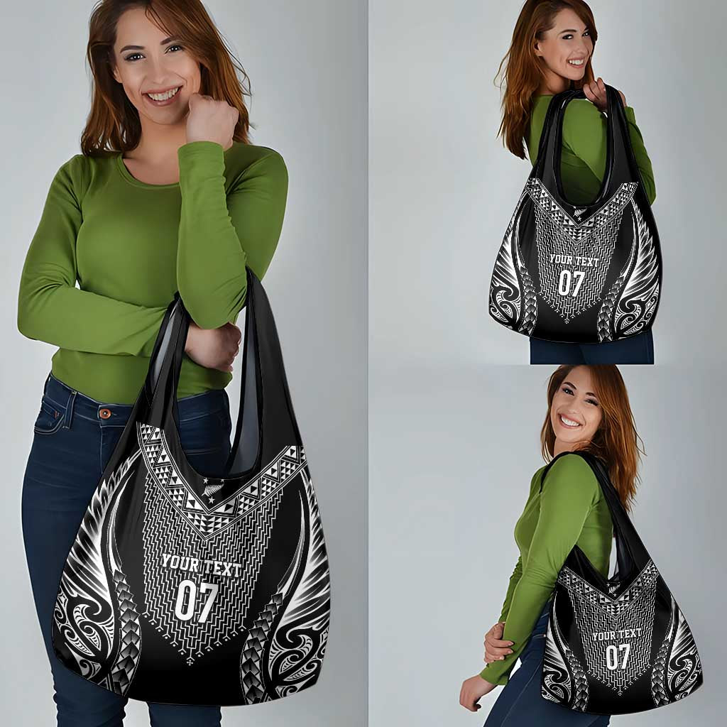 2025 Rugby Championship New Zealand Custom Grocery Bag Poutama Motifs LT7 - Polynesian Pride