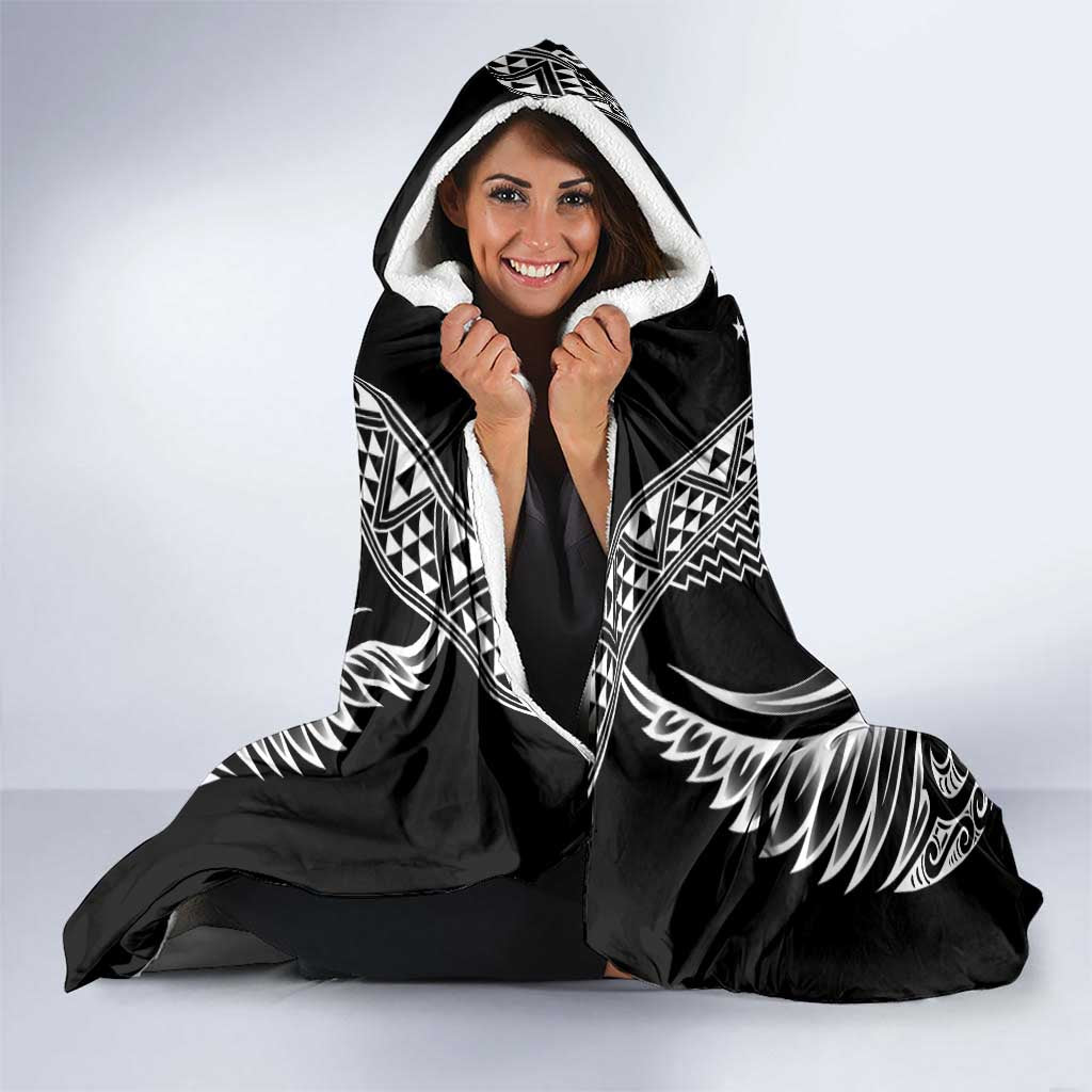 2025 Rugby Championship New Zealand Custom Hooded Blanket Poutama Motifs LT7 - Polynesian Pride