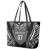 2025 Rugby Championship New Zealand Custom Leather Tote Bag Poutama Motifs LT7 - Polynesian Pride
