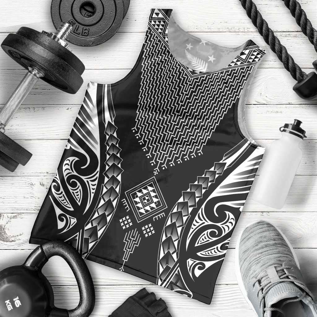 2025 Rugby Championship New Zealand Custom Men Tank Top Poutama Motifs - Polynesian Pride