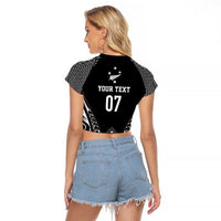 2025 Rugby Championship New Zealand Custom Raglan Cropped T Shirt Poutama Motifs - Polynesian Pride