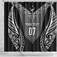 2025 Rugby Championship New Zealand Custom Shower Curtain Poutama Motifs LT7 - Polynesian Pride