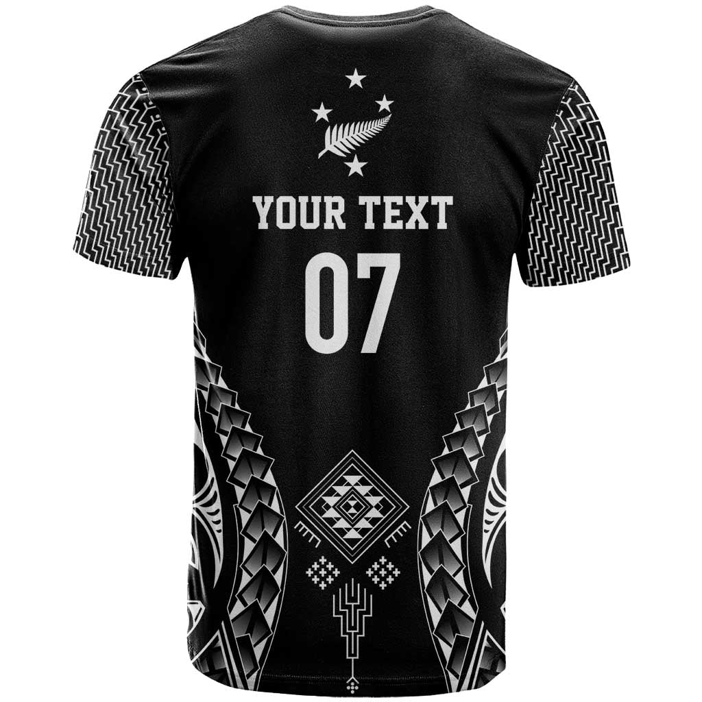 2025 Rugby Championship New Zealand Custom T Shirt Poutama Motifs - Polynesian Pride