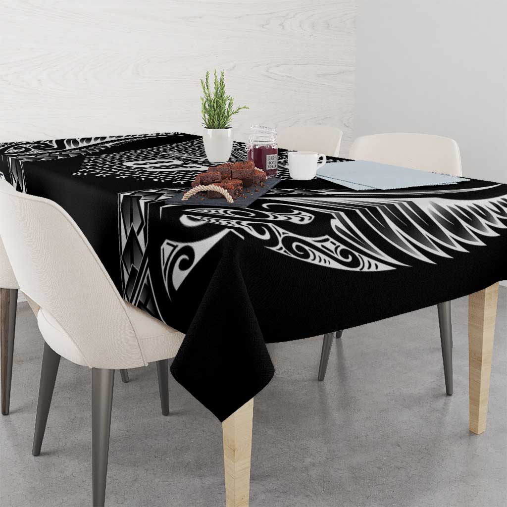 2025 Rugby Championship New Zealand Custom Tablecloth Poutama Motifs - Polynesian Pride