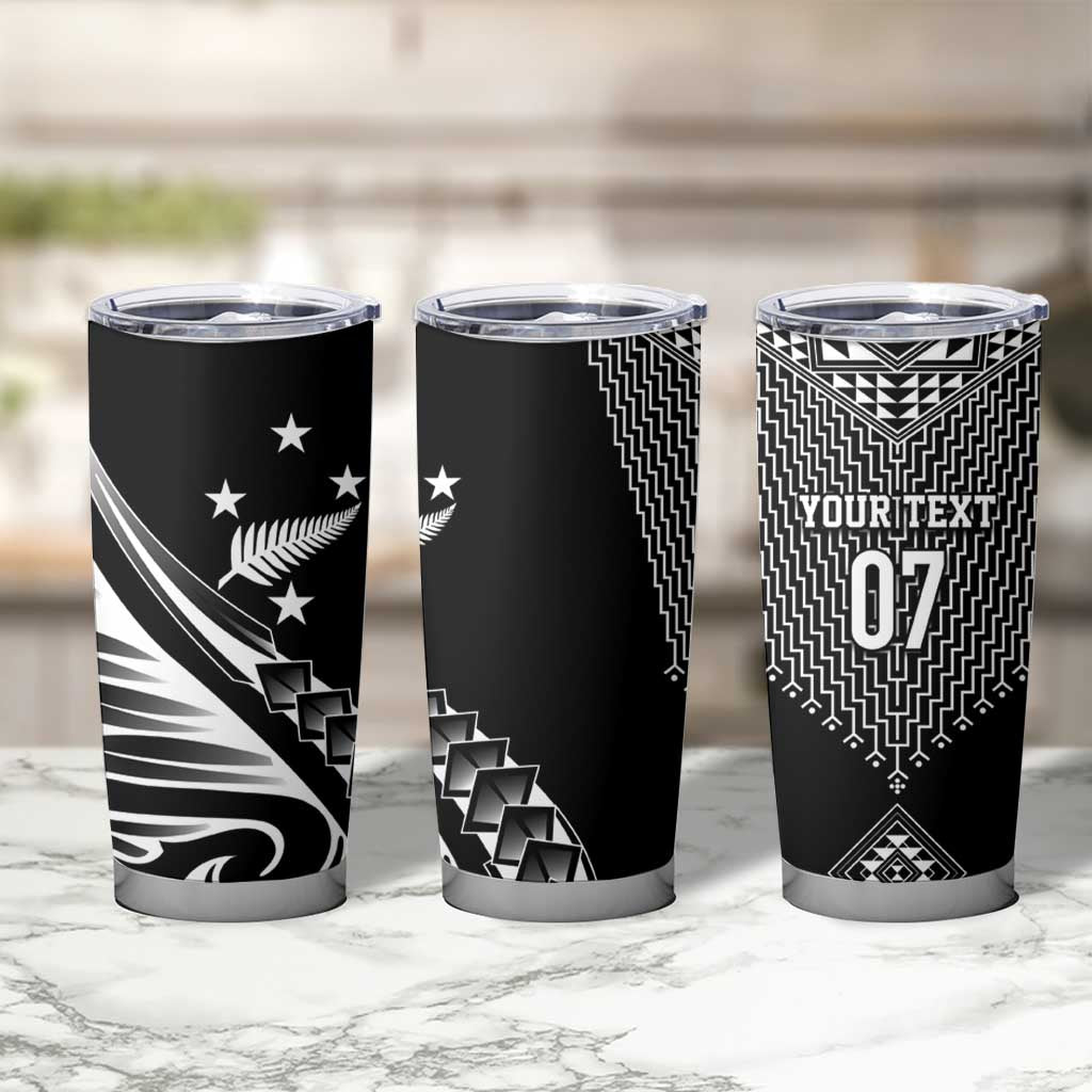 2025 Rugby Championship New Zealand Custom Tumbler Cup Poutama Motifs LT7 - Polynesian Pride