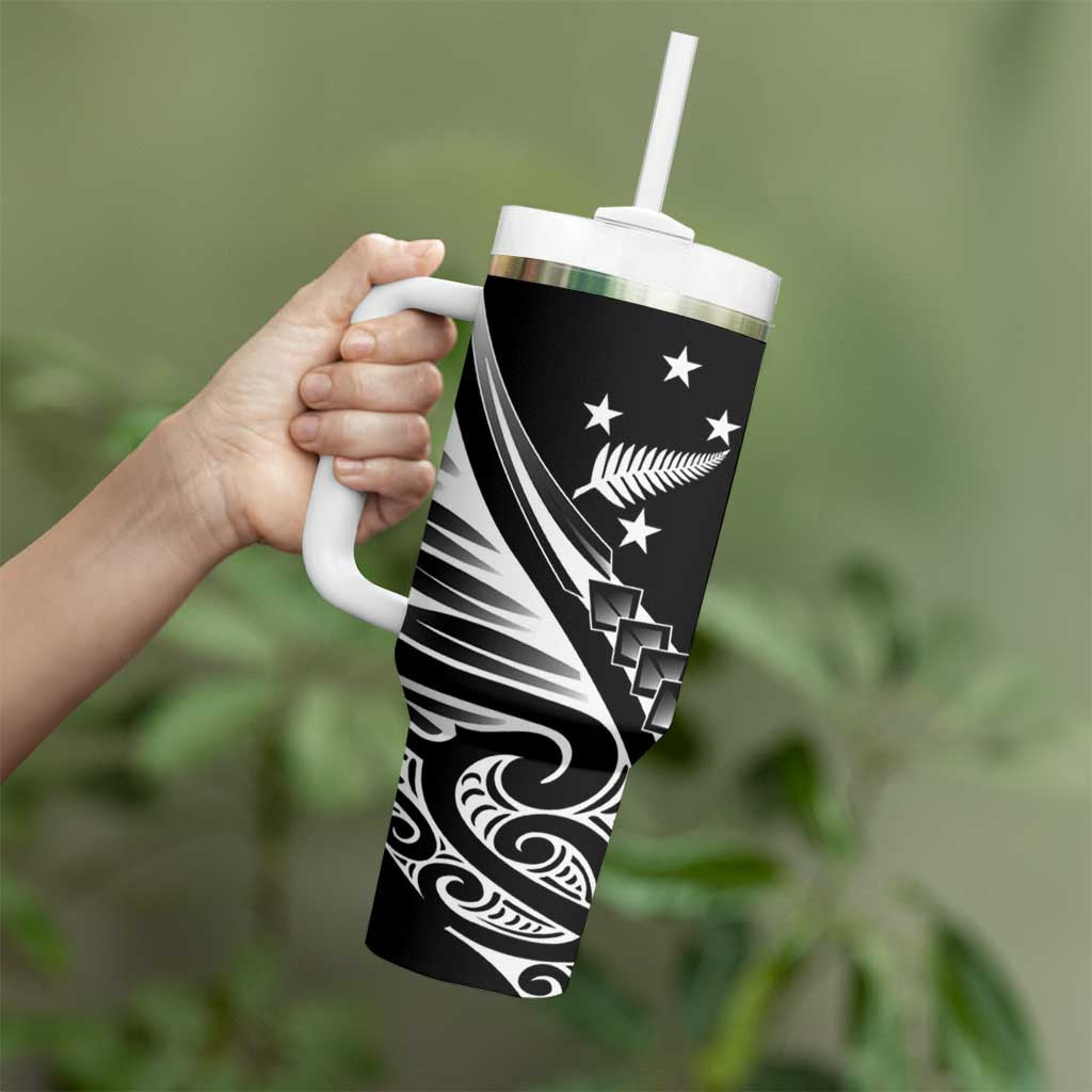 2025 Rugby Championship New Zealand Custom Tumbler With Handle Poutama Motifs LT7 - Polynesian Pride