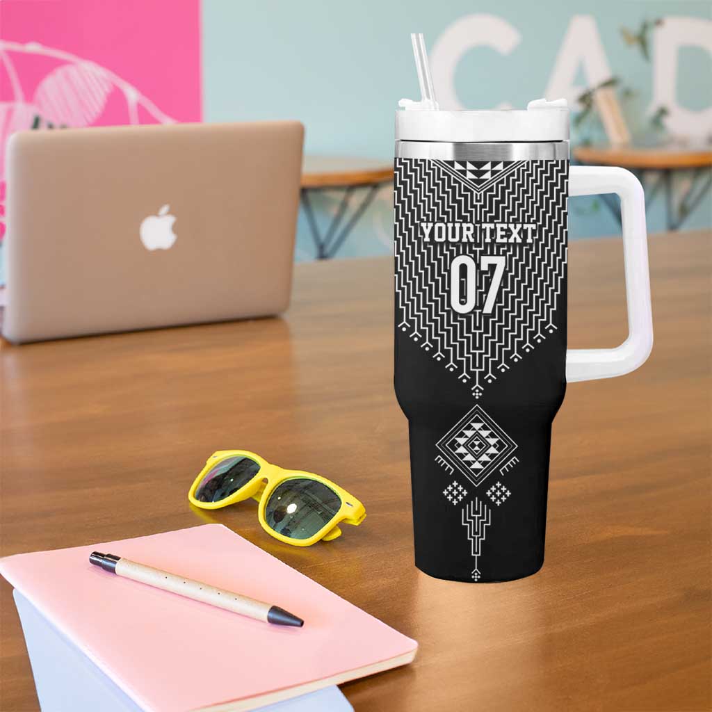 2025 Rugby Championship New Zealand Custom Tumbler With Handle Poutama Motifs LT7 - Polynesian Pride