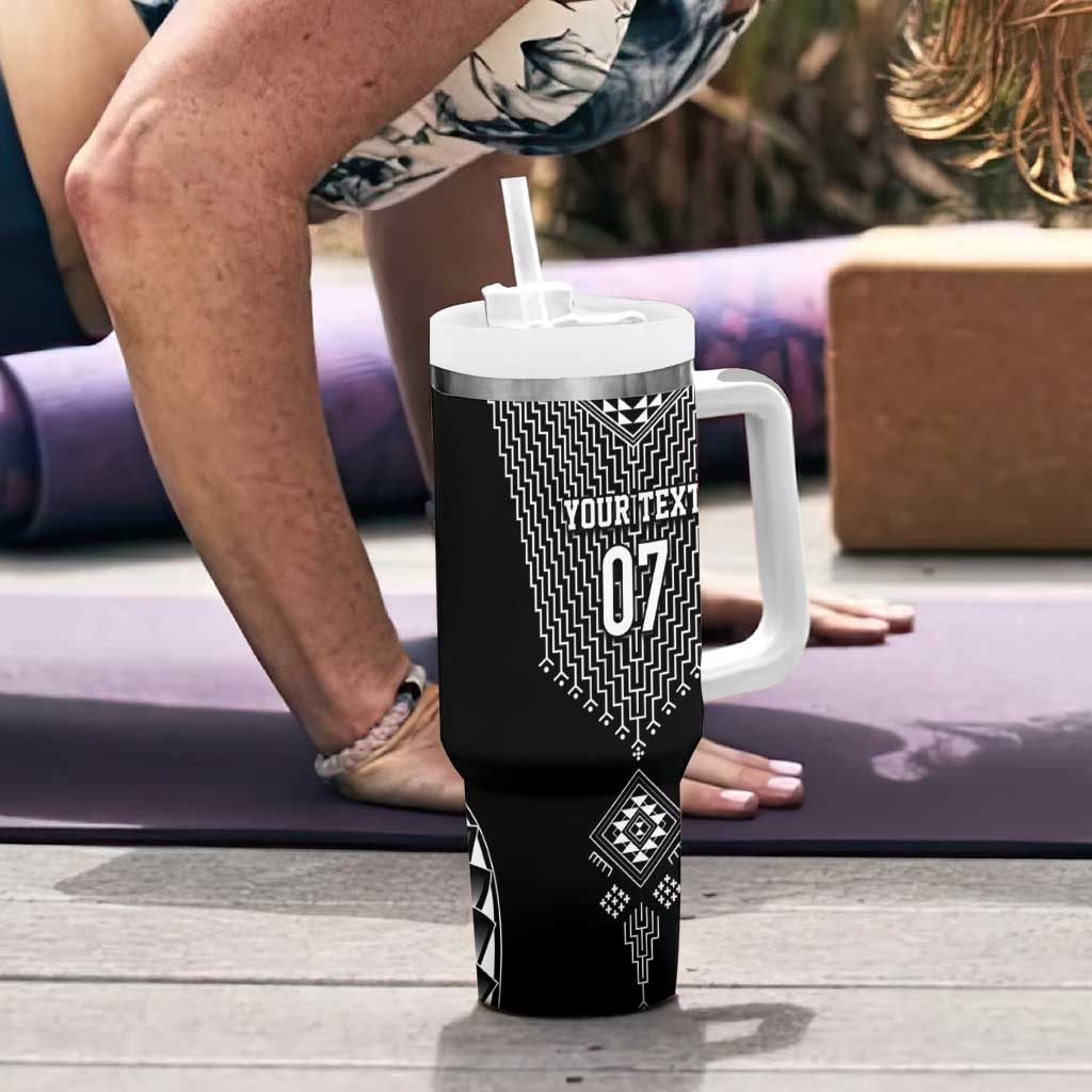 2025 Rugby Championship New Zealand Custom Tumbler With Handle Poutama Motifs LT7 - Polynesian Pride