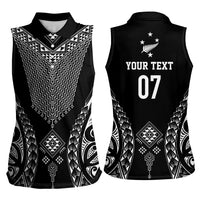 2025 Rugby Championship New Zealand Custom Women Sleeveless Polo Shirt Poutama Motifs LT7 - Polynesian Pride