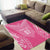 2025 Rugby Championship New Zealand Custom Area Rug Poutama Motifs - Pink Out - Polynesian Pride