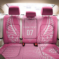 2025 Rugby Championship New Zealand Custom Back Car Seat Cover Poutama Motifs - Pink Out - Polynesian Pride