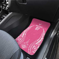 2025 Rugby Championship New Zealand Custom Car Mats Poutama Motifs - Pink Out - Polynesian Pride
