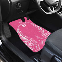 2025 Rugby Championship New Zealand Custom Car Mats Poutama Motifs - Pink Out - Polynesian Pride